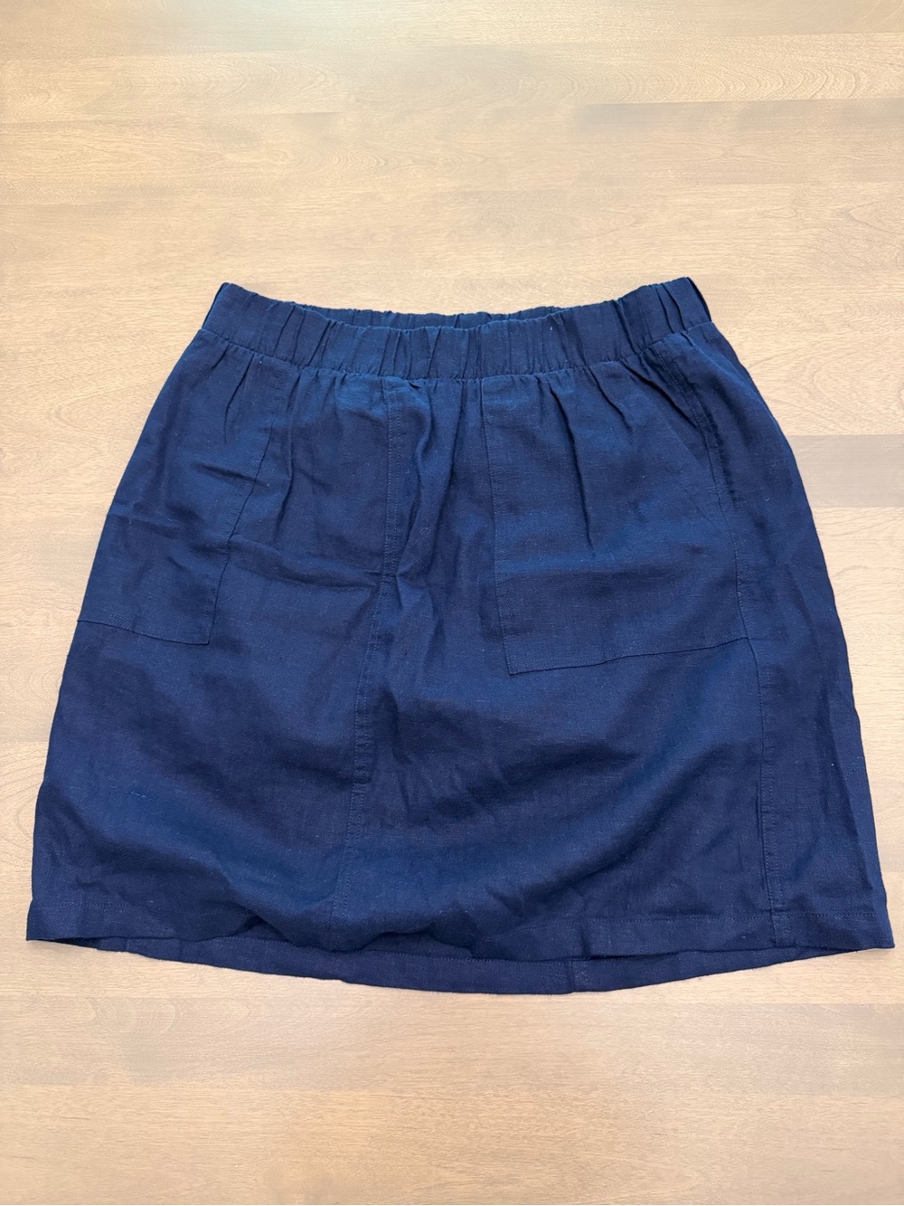 Kim Rogers Navy Blue Linen Blend Skort Size Small